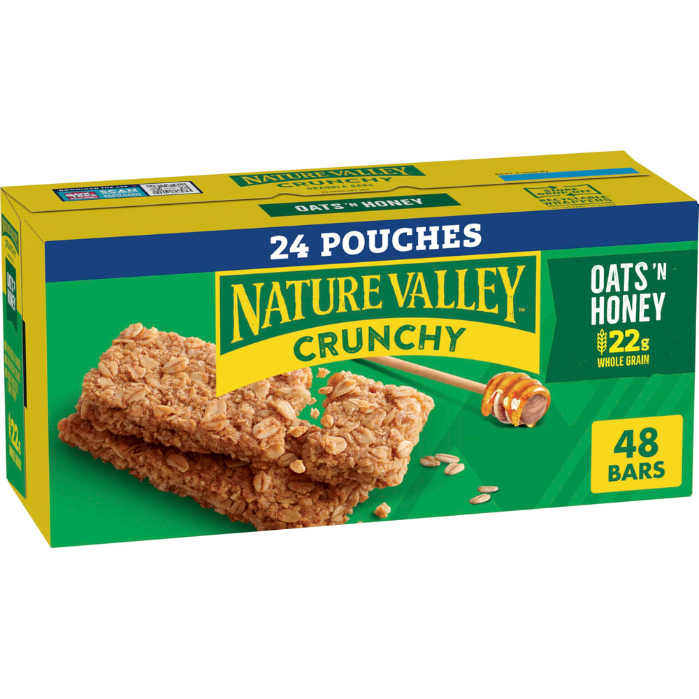 Nature Valley Oats 'n Honey packaging front view for on-the-go energy