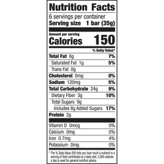 Close-up of Nature Valley Soft-Baked Oatmeal Squares texture showing chewy oats.