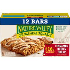 Nature Valley oats texture closeup demonstrates a soft, chewy bite for a quick, satisfying snack.