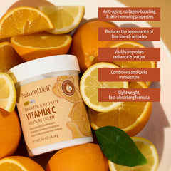 Close-up of Nature Well cream scoop highlighting smooth texture and hydration.