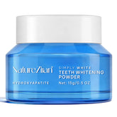 Nature Ziran Teeth Whitening Powder tube close-up for enamel-safe whitening