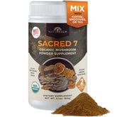 Naturealm Sacred 7 powder tub for daily wellness and blending versatility.