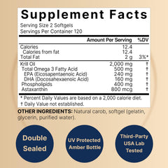 NatureBell Krill Oil softgels close-up, easy-to-swallow capsules