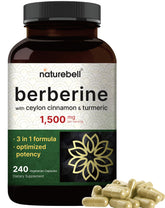 NatureBell Berberine 1500mg bottle—easy daily supplement for balanced routines.