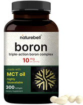 NatureBell Boron 10mg bottle front shows premium packaging for long-term mineral support.