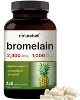 NatureBell Bromelain bottle front for convenient daily enzyme support