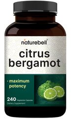 NatureBell Citrus Bergamot bottle close-up, convenient daily supplement for busy routines.