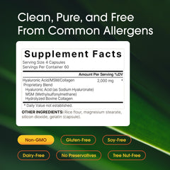 NatureBell Collagen MSM 3in1 formula visual emphasizing joint and tissue support.