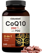 NatureBell CoQ10 with PQQ bottle shown for daily antioxidant support.