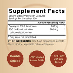 NatureBell CoQ10 with PQQ capsules in hand for energy and heart health.