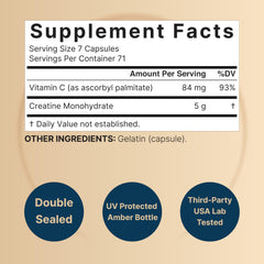 NatureBell Creatine Monohydrate capsules USA-made label signals quality.