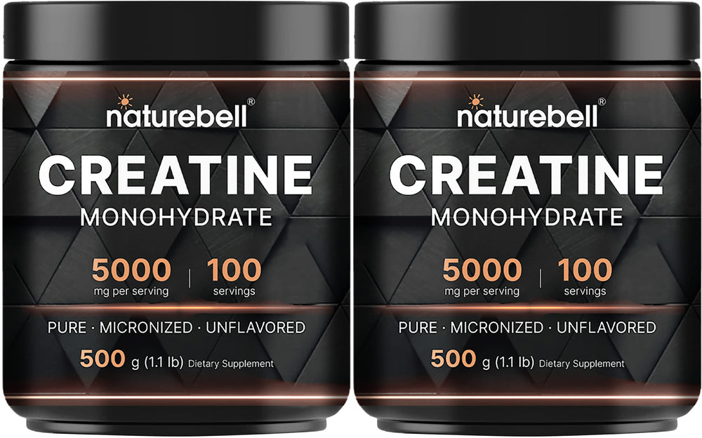 NatureBell creatine powder 500g jar supports training endurance and recovery.