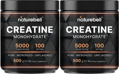 NatureBell creatine powder 500g jar supports training endurance and recovery.