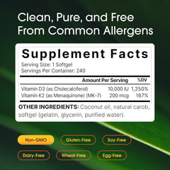 NatureBell packaging highlights non-GMO and allergen-free formula.
