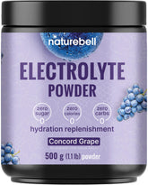 NatureBell Concord Grape Electrolytes powder tub for refreshing hydration.