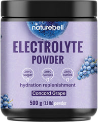 NatureBell Concord Grape Electrolytes powder tub for refreshing hydration.