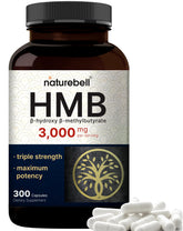 NatureBell HMB 3,000mg bottle front highlights lean muscle support.