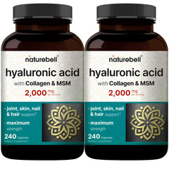 NatureBell Hyaluronic Acid 2 Pack bottle front view highlighting the product for skin hydration