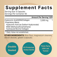 NatureBell Hyaluronic Acid 2 Pack on table beside glass of water for daily routine