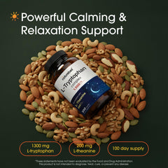NatureBell L-Tryptophan capsules close-up highlighting triple strength formula.