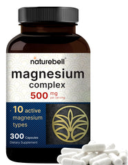 NatureBell Magnesium Complex bottle; convenient one-a-day capsule for steady daily mineral support.