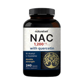NatureBell NAC quercetin bottle front, daily antioxidant support.