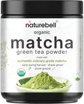 NatureBell organic matcha powder 2lb packaging for home cafe use
