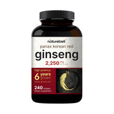 NatureBell Panax Red Ginseng softgels bottle for daily vitality and easy supplementation