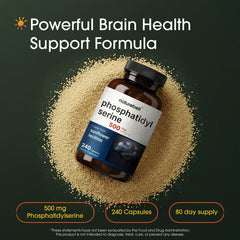 NatureBell phosphatidylserine 500mg label close-up highlighting purity