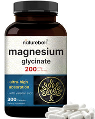 NatureBell Pure Magnesium Glycinate Sleep bottle pour promotes nightly calm.