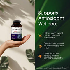 NatureBell Resveratrol bottle side info notes non-GMO and allergen-free