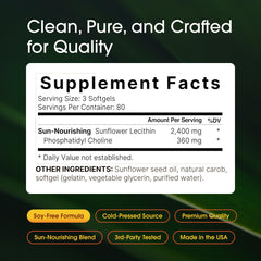 NatureBell Sunflower Lecithin dosage spoon demonstrates easy serving and portability.