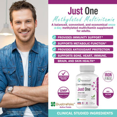 NatureGenX methylated multivitamin capsules close-up highlighting methylfolate and methyl B12 for absorption