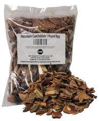 Naturejam Cuachalalate 1lb bag with dried bark pieces for traditional tea preparation.