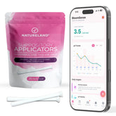 Natureland personal suppository applicator with silky tip for gentle insertion.