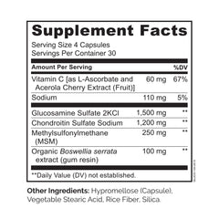 Naturelo boswellia organic vitamin C bottle shows cartilage nourishment