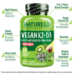 Naturelo K2 MK-7 bioactive form graphic underlines bone support in daily use