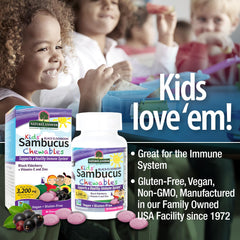 Nature's Answer Kids Sambucus chews texture close-up for kid-friendly consumption