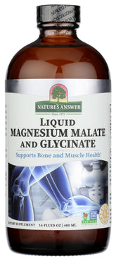 Nature's Answer Magnesium Malate & Glycinate bottle supports daily muscle function