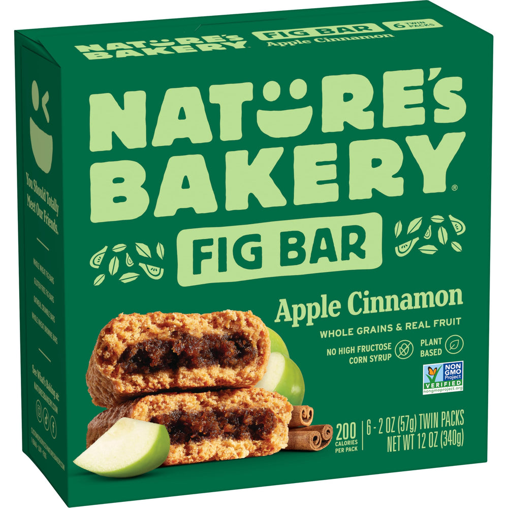 Nature's Bakery Apple Cinnamon Fig Bars pack for convenient on-the-go snacking