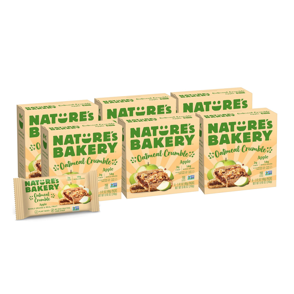 Nature's Bakery Oatmeal Crumble Apple Bars pack for on-the-go snacking