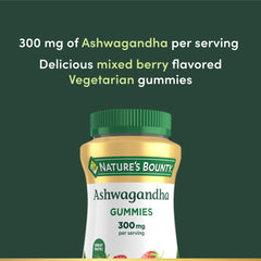 Nature's Bounty Ashwagandha Gummies 300 mg KSM-66 for a focused routine.
