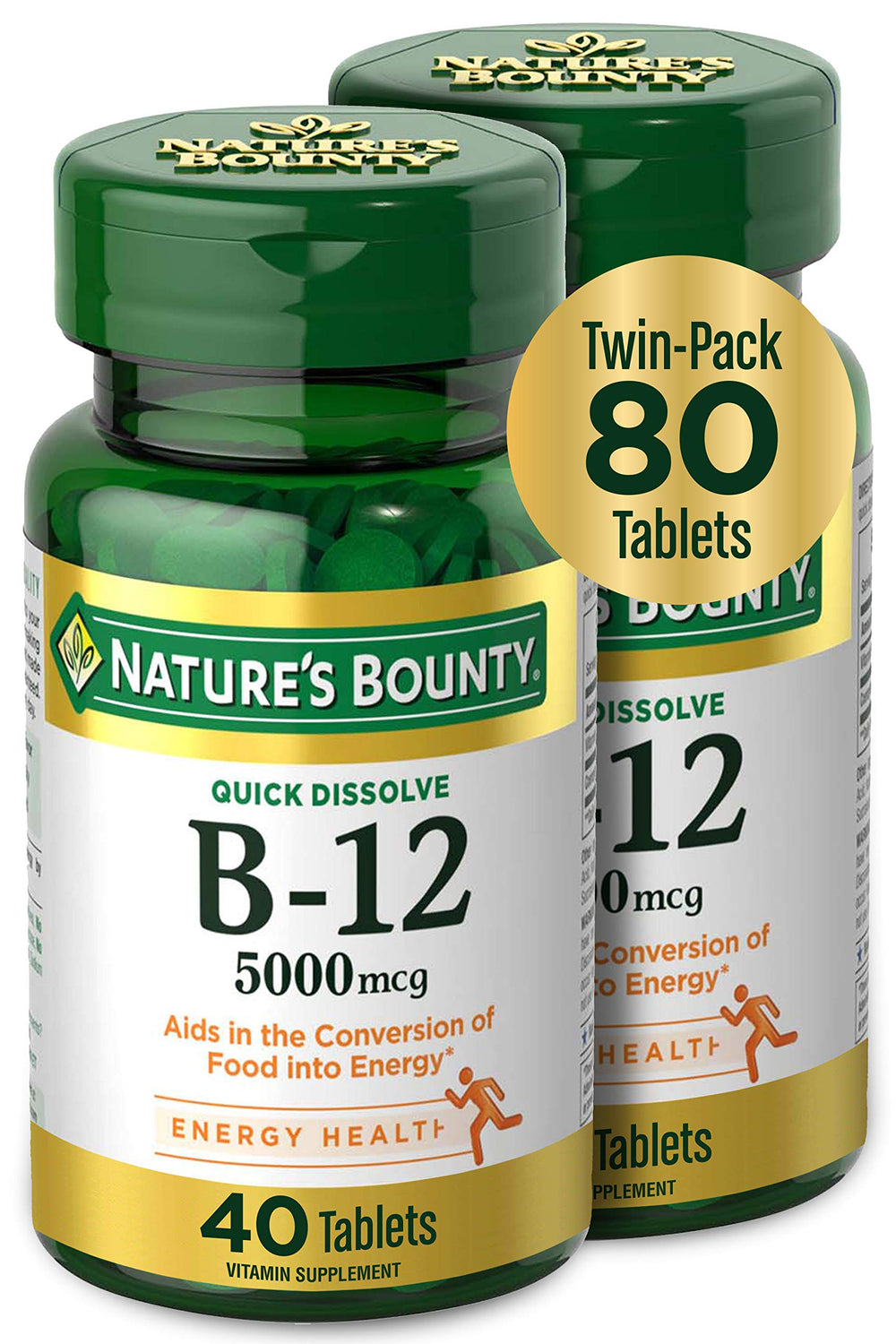 Nature's Bounty Vitamin B12 quick dissolve under tongue for fast absorption