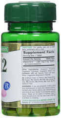Nature's Bounty B-12 tablets daily dose image encourages routine supplementation.