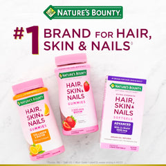 Bottle on vanity showing Biotin for radiant hair, skin, and nails.