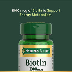 Packaging may vary: Nature's Bounty Biotin bottle