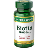 Nature's Bounty Biotin rapid-release softgels for daily hair and nail support.