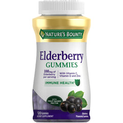 Nature's Bounty Elderberry Gummies front bottle for daily immune support