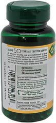 Nature's Bounty Garlic Extract softgels bottle back with supplement details