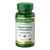 Nature's Bounty Mental Fatigue bottle with capsules for daily calm.